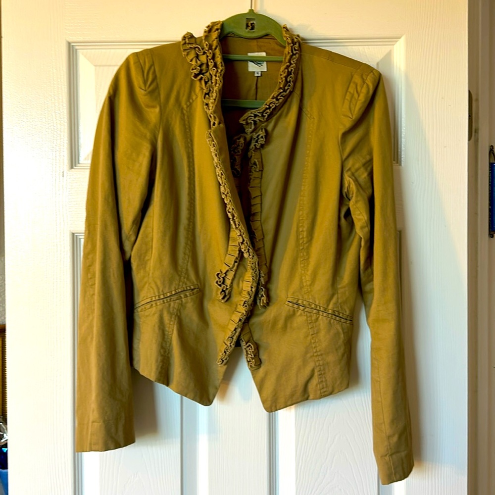 Anthropology khaki ladies blazer. Large